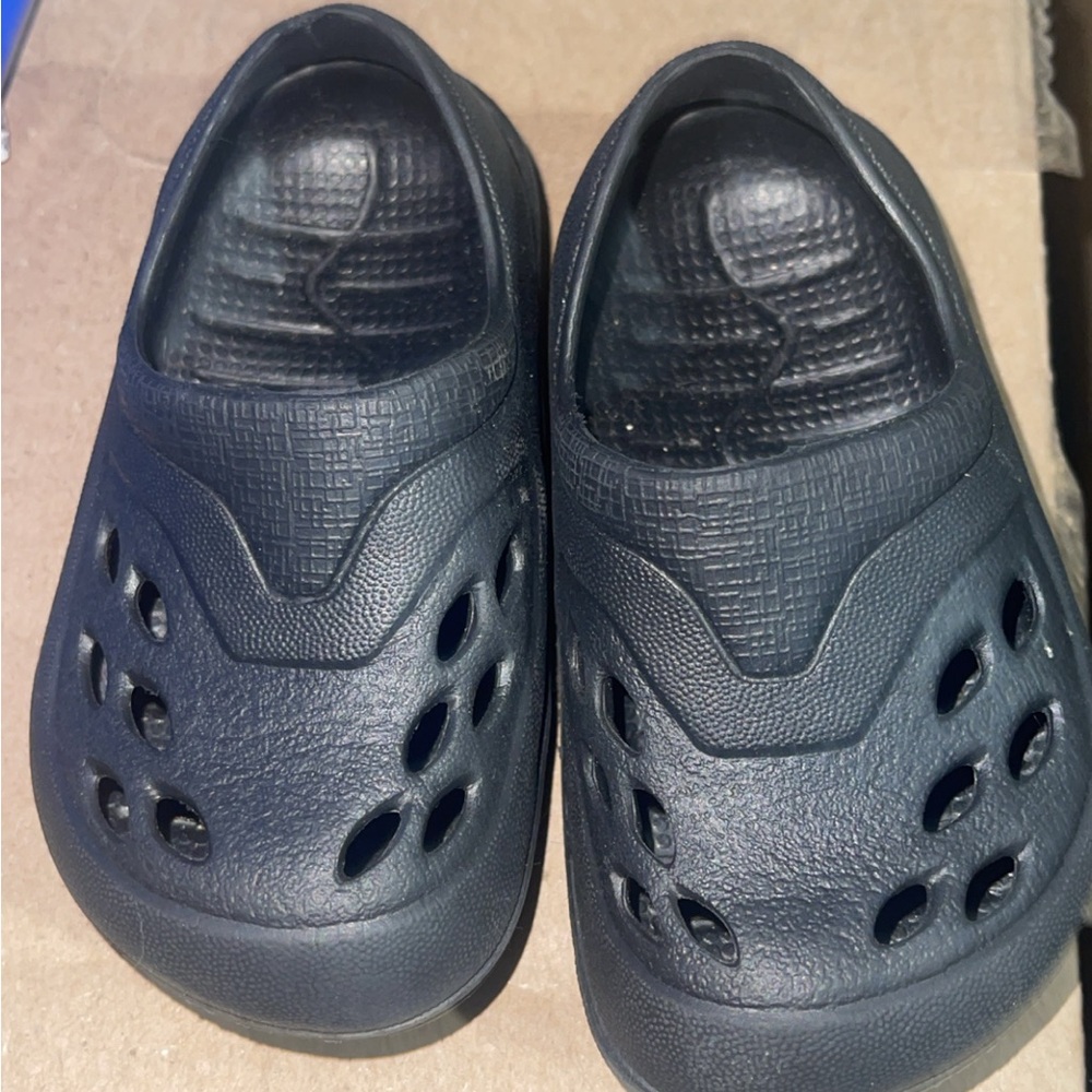 Kids Black Slip-On Shoes